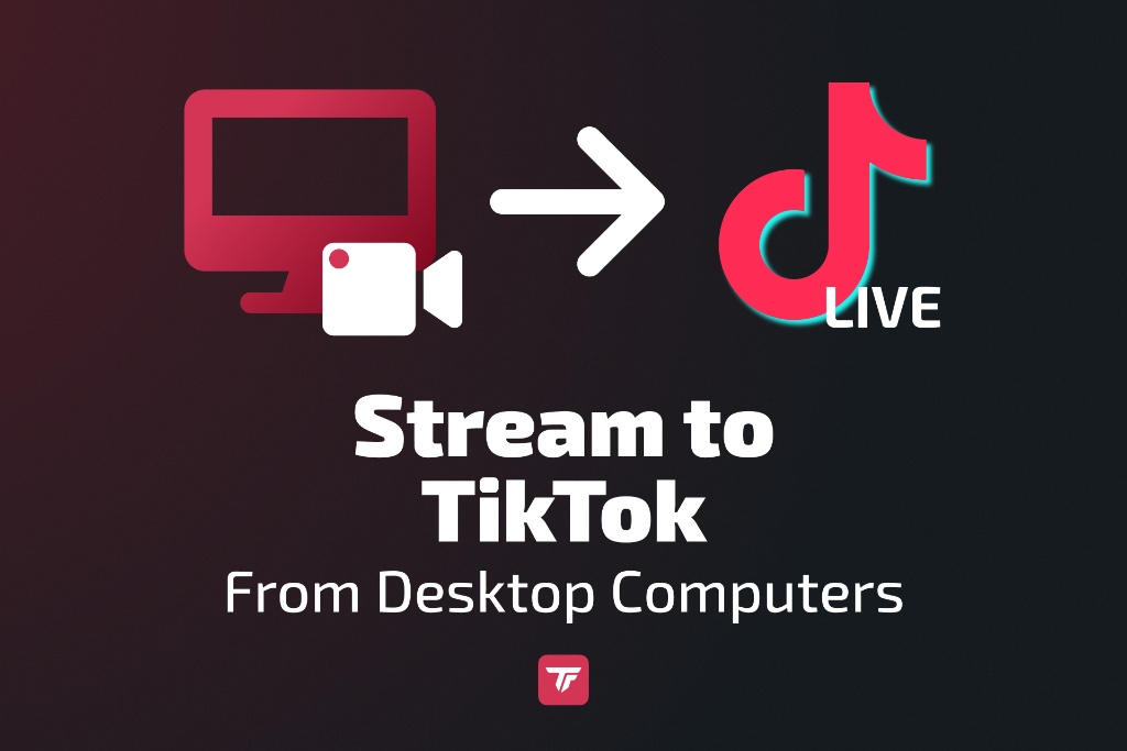 YYCam Pro × TikFinity 桌機推流 TikTok LIVE 示意圖